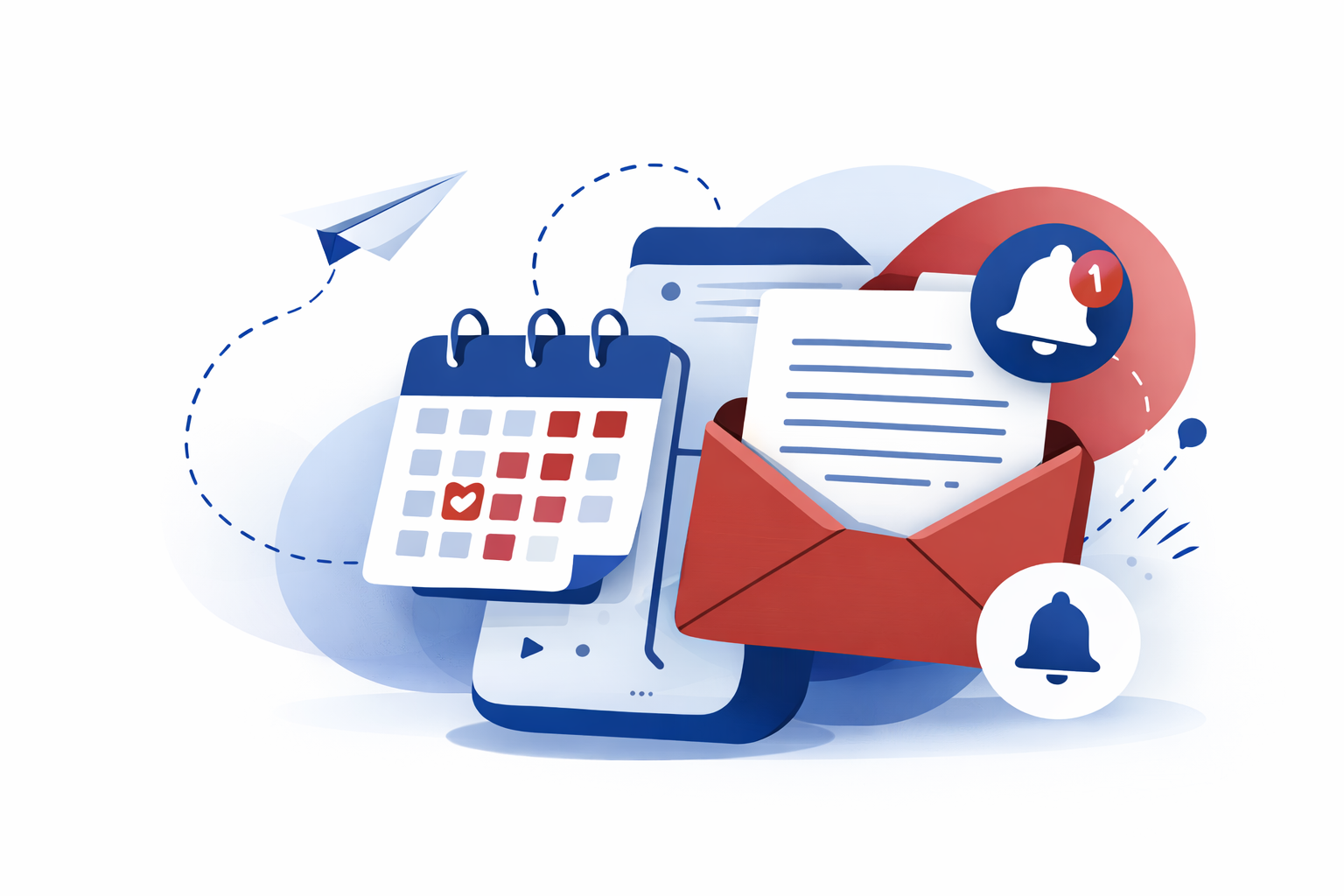 Email and calendar illustration